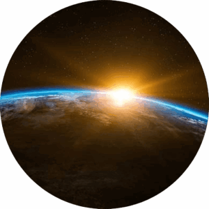 Programme futur entrepreneur Surface de la terre illuminée par un rayon de soleil puissant et lumineux